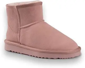 Aus Wooli Australia Short Sheepskin Ankle Boot - Pink - Ankle Boots Size UK 9