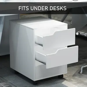 Mishia 40cm Wide 3 -Drawer Mobile File Cabinet