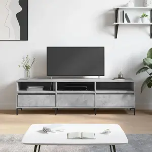 vidaXL TV Cabinet Concrete Grey 150x30x44.5 cm Engineered Wood