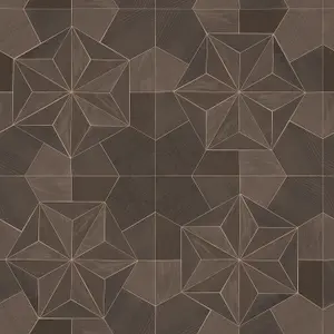 Galerie Organic Textures Brown Gold Inlay Wood Textured Wallpaper