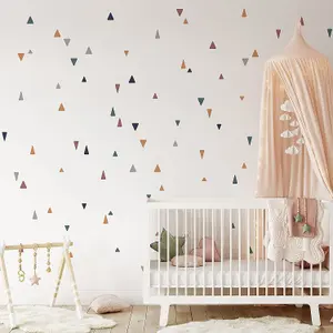 Boho Chic Colour Triangle Wall Stickers