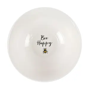 Something Different Bee Happy Bowl White (One Size)