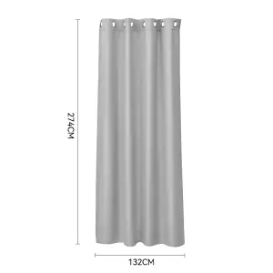 Blackout Curtains Thermal 1 Panel Waterproof Insulated Curtain 132 x 274cm