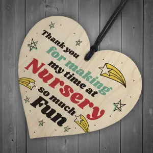 Thank You Teacher Gift Nursery Teacher Gift Appreciation Gift Teacher Gift Wooden Heart Ideal For Leaving Nursery Preschool