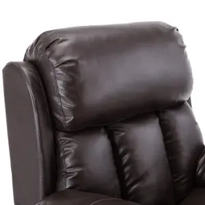 Chester Single Motor Electric Rise Recliner Bonded Leather Armchair Electric Lift Riser Chair (Brown)