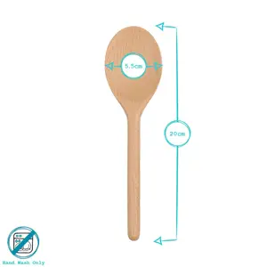 Argon Tableware Wooden Cooking Spoons - 20cm - Pack of 3