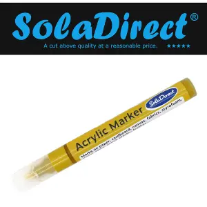 Acrylic Paint Marker Pen Permanent for Stone Leather Fabric Plastic (Gold)