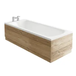 Walter Light Sawn Oak Effect Front Bath Panel (W)1800mm