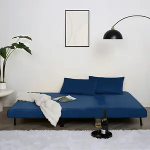 Aurora Double Sofa Bed Blue Velvet