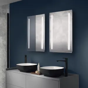 Sensio Uno Rectangular Wall-mounted Bathroom Illuminated Mirror (H)70cm (W)50cm