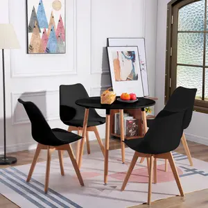 Workington 4 - Person Dining Set Black