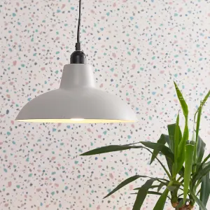 ValueLights Civic Retro Style Matt Grey Easy Fit Ceiling Pendant Light Shade