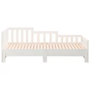 Berkfield Pull-out Day Bed White 2x(80x200) cm Solid Wood Pine