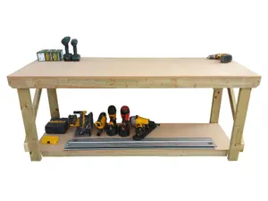 MDF top workbench (H-90cm, D-70cm, L-210cm)