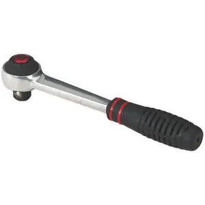 Premium 72-Tooth Ratchet Wrench with Rubber Grip - 1/4 Inch Square Drive