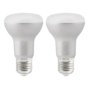 Diall 4.2W 470lm Frosted Reflector (R63) Warm white LED Light bulb, Pack of 2