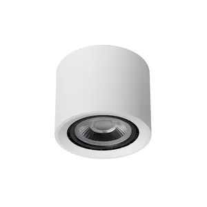 Lucide Fedler Modern Surface Mounted Ceiling Spotlight 12cm - LED Dim to warm - GU10 - 1x12W 2200K/3000K - White