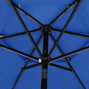 Berkfield 3-Tier Parasol with Aluminium Pole Azure Blue 2.5 m