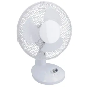 9" Oscillating Desk fan Portable Tilting Head Cooling 2 Speed Silent UK Plug