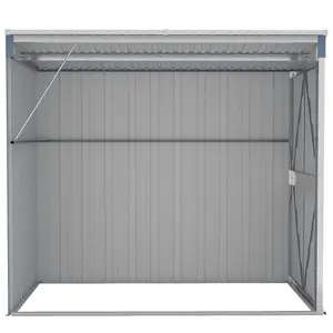 Berkfield Wall-mounted Garden Shed Grey 118x194x178 cm Galvanised Steel