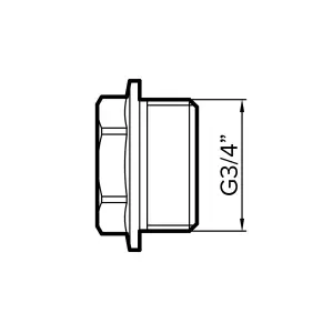 Plumbsure Brass Flange Male Nut (Dia)19mm