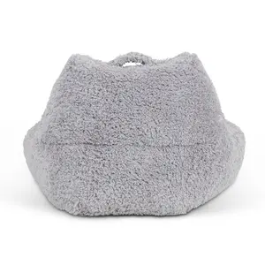 icon Teddy Bear Cuddle Cushion Grey Reading Support Pillow