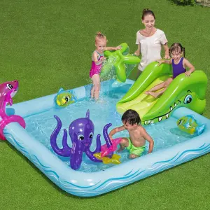 Bestway Fantastic aquarium Water park PVC Paddling pool (W) 2.06m x (L) 2.39m