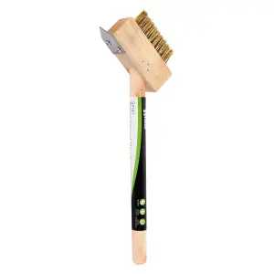 Wooden Handle Weed Brush - Brown