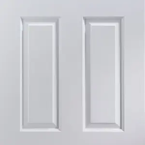 4 panel Glazed White Internal Door, (H)1981mm (W)762mm (T)35mm