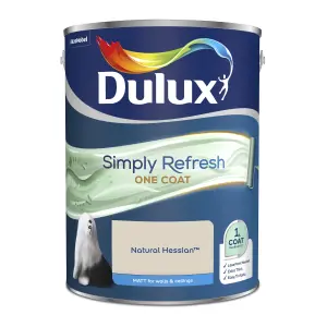 Dulux One coat Natural hessian Matt Emulsion paint, 5L