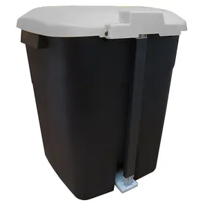 Pedal Operated Litter Bin - 50 Litre - Grey Lid