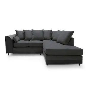 Dylan Corner Sofa Right Facing in Black