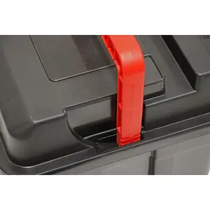 Durable Portable Toolbox with Locking Handle and Tote Tray - 580 x 285 x 290mm