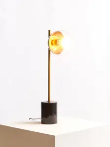 Interiors by Premier Contemporary Small Gold Finish Metal Table Lamp, Versatile Desk Lamp, Sturdy Modern Ambient Lamp On Table