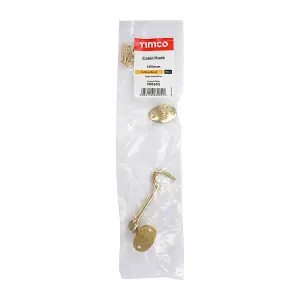 TIMCO Cabin Hook Polished Brass - 100mm