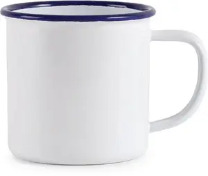 Olympia Enamel Mugs 350Ml (Pack Of 6)