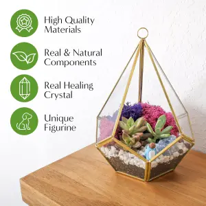 Geometric Planter Pot Grass Flowerpot Garden Home Decor Diamond Indoor / Out UK