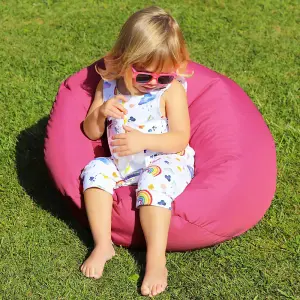 rucomfy Outdoor Water Resistant Small Kids Beanbag - Pink