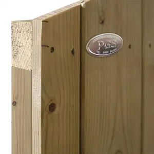 Dome Top Tongue & Groove Fence Panel (Pack of 3) Width: 6ft x Height: 3ft Vertical Interlocking Planks Fully Framed