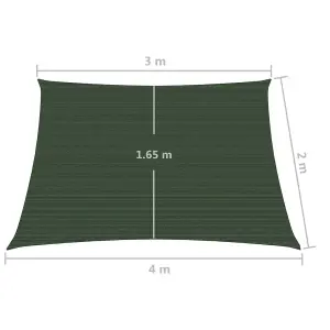 Berkfield Sunshade Sail 160 g/m2 Dark Green 3/4x2 m HDPE