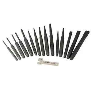 16 Piece Punch & Cold Chisel Set Centre Pin and Taper Punches