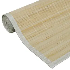 Rectangular Natural Bamboo Rug 80 x 300 cm