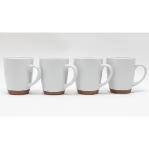 Carnaby Stonebridge Mugs Set of 4 Tea and Coffee Cups White