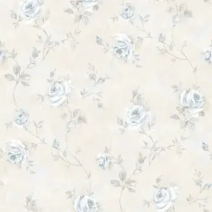 Galerie Rose Garden Blue Roses Trail Smooth Wallpaper