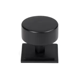 From The Anvil Matt Black Kelso Cabinet Knob - 38mm (Square)