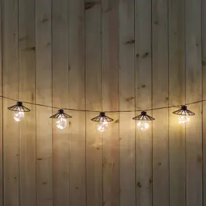 Cupabia Solar-powered Warm white 10 Integrated LED Outdoor String lights