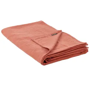 Bedspread MARAKA Cotton 150 x 200 cm Light Red