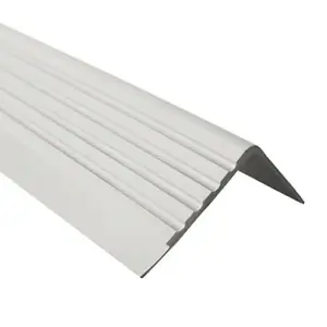 Stair non anti slip nosing rubber angle step edge trim edging PVC RD 90cm gray