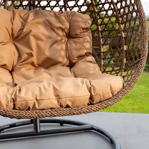 Henley Swing Egg Pod Chair - Brown