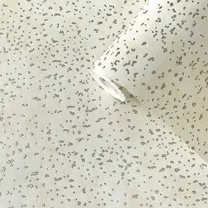 Lustre Collection Metallic Embossed Abstract Spot Wallpaper Roll